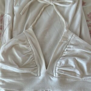 Susana Monaco Tie-Back Halter Dress in White Size Small